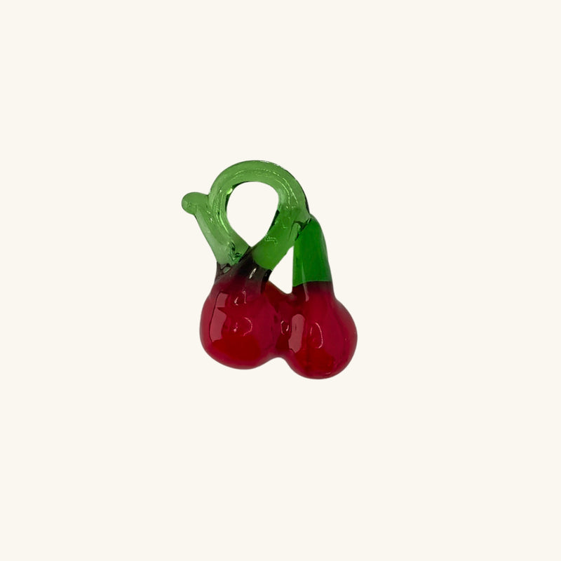 Glass Cherry Charm